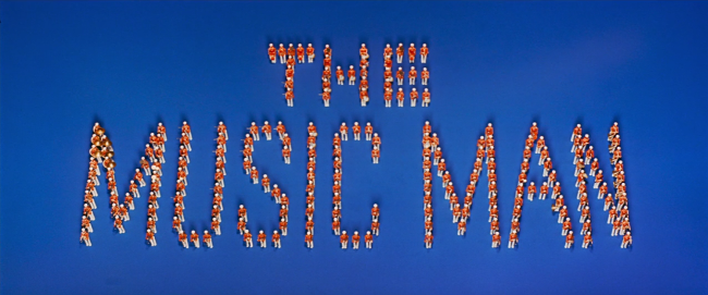 The opening title card for The Music Man.